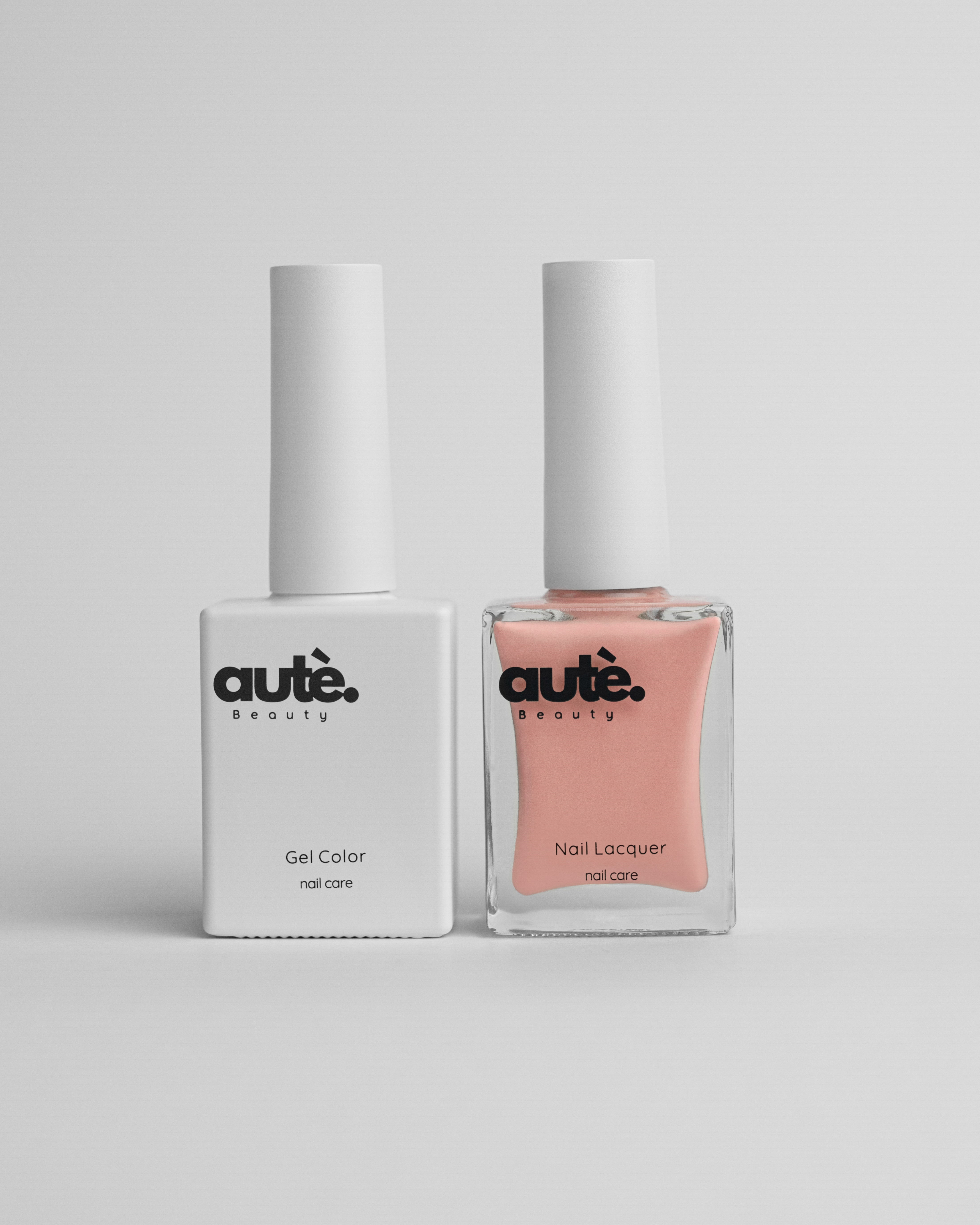 Salmon peach gel e nail lacquer set